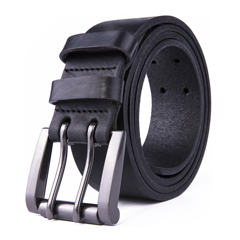 Genuine Leather Double‑Prong Belt LA2004