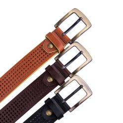 Alternative view of Genuine Leather Single Prong Buckle Belt LA2015