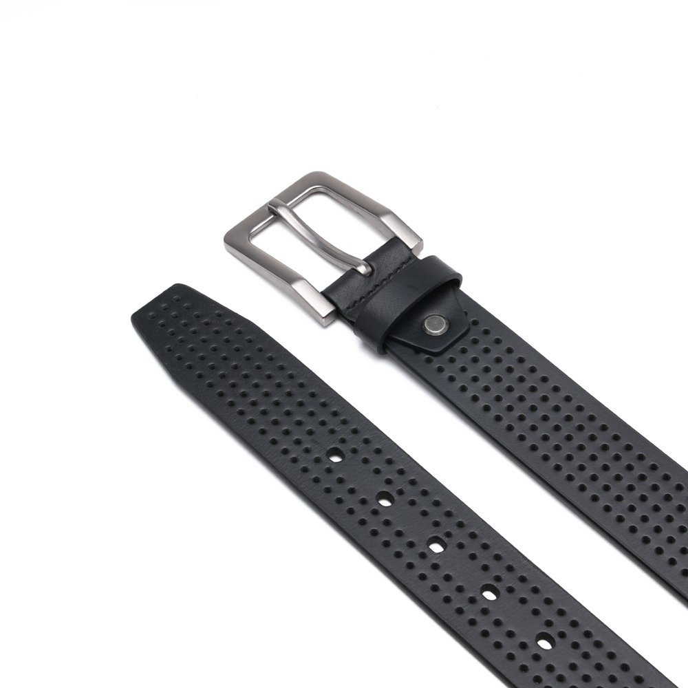 Genuine Leather Single Prong Buckle Belt LA2015 - Image 5