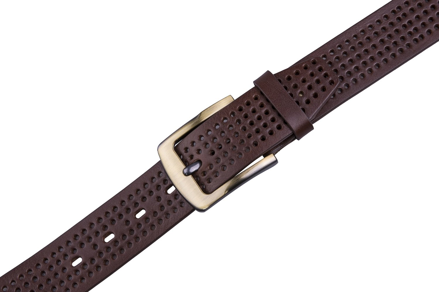 Genuine Leather Single Prong Buckle Belt LA2015 - Image 9