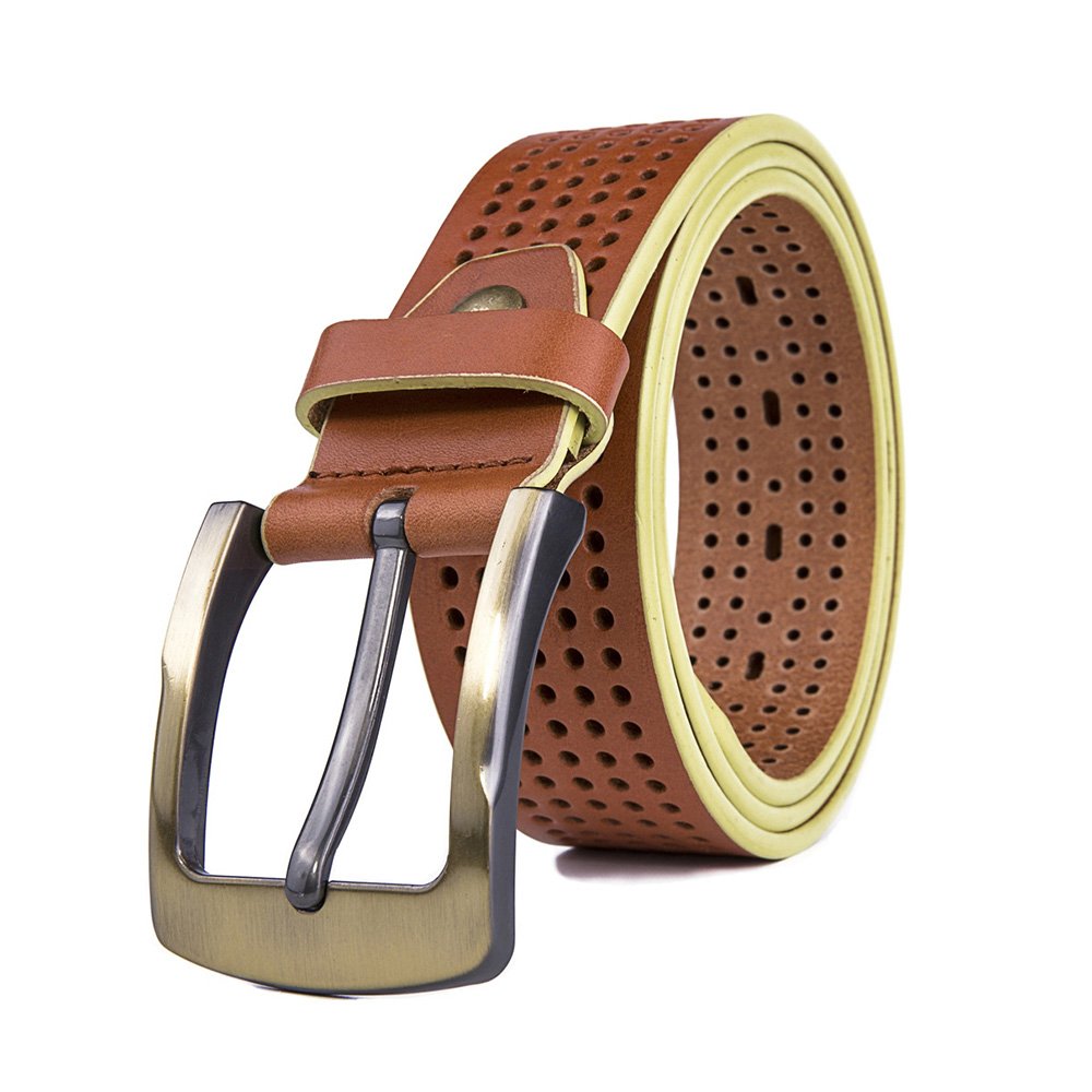 Genuine Leather Single Prong Buckle Belt LA2015 - Image 10