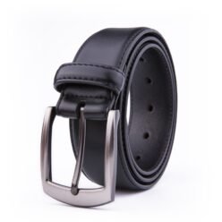 Wide Black Dress Full Grain Mens Leather Belt LA2069