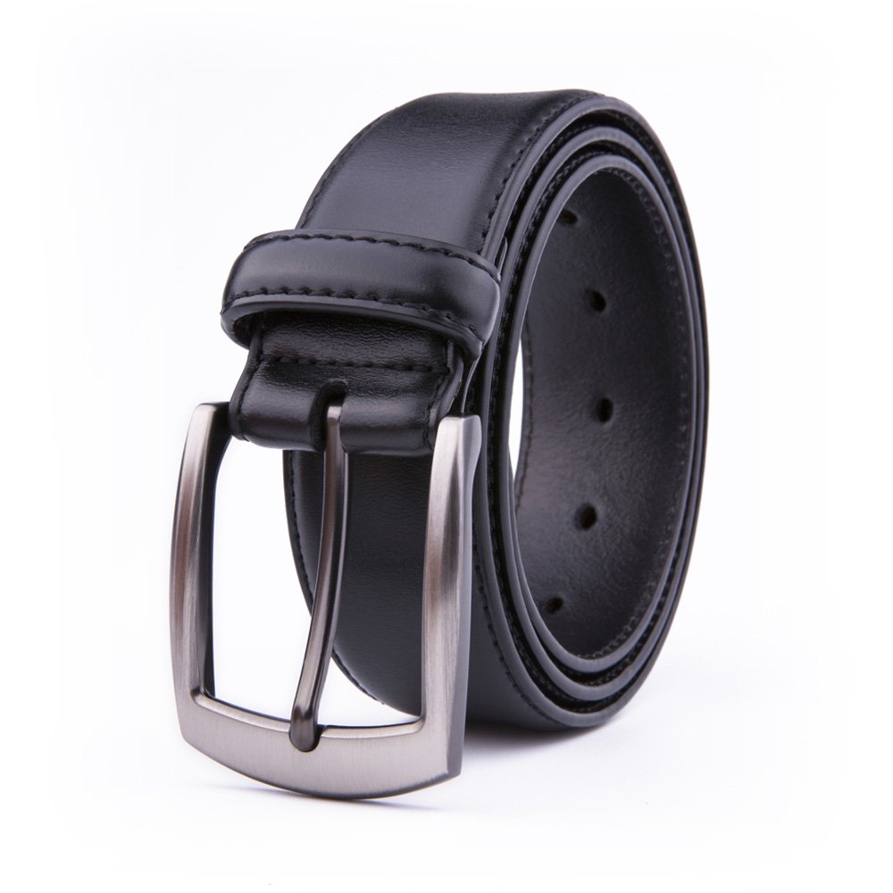 Wide Black Dress Full Grain Mens Leather Belt LA2069