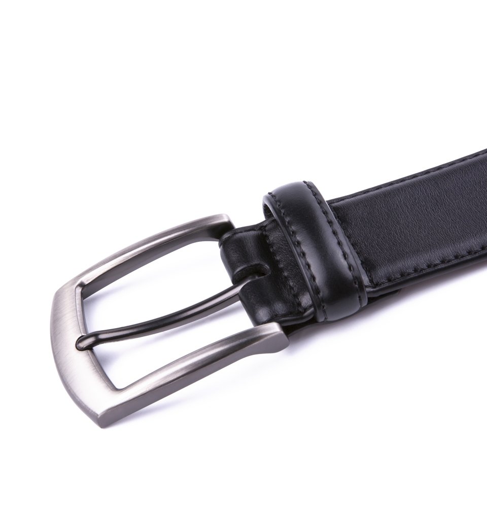 Wide Black Dress Full Grain Mens Leather Belt LA2069 - Image 5