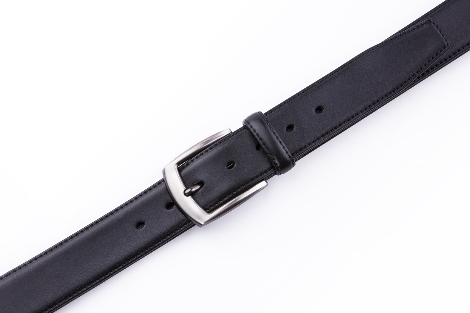 Wide Black Dress Full Grain Mens Leather Belt LA2069 - Image 6