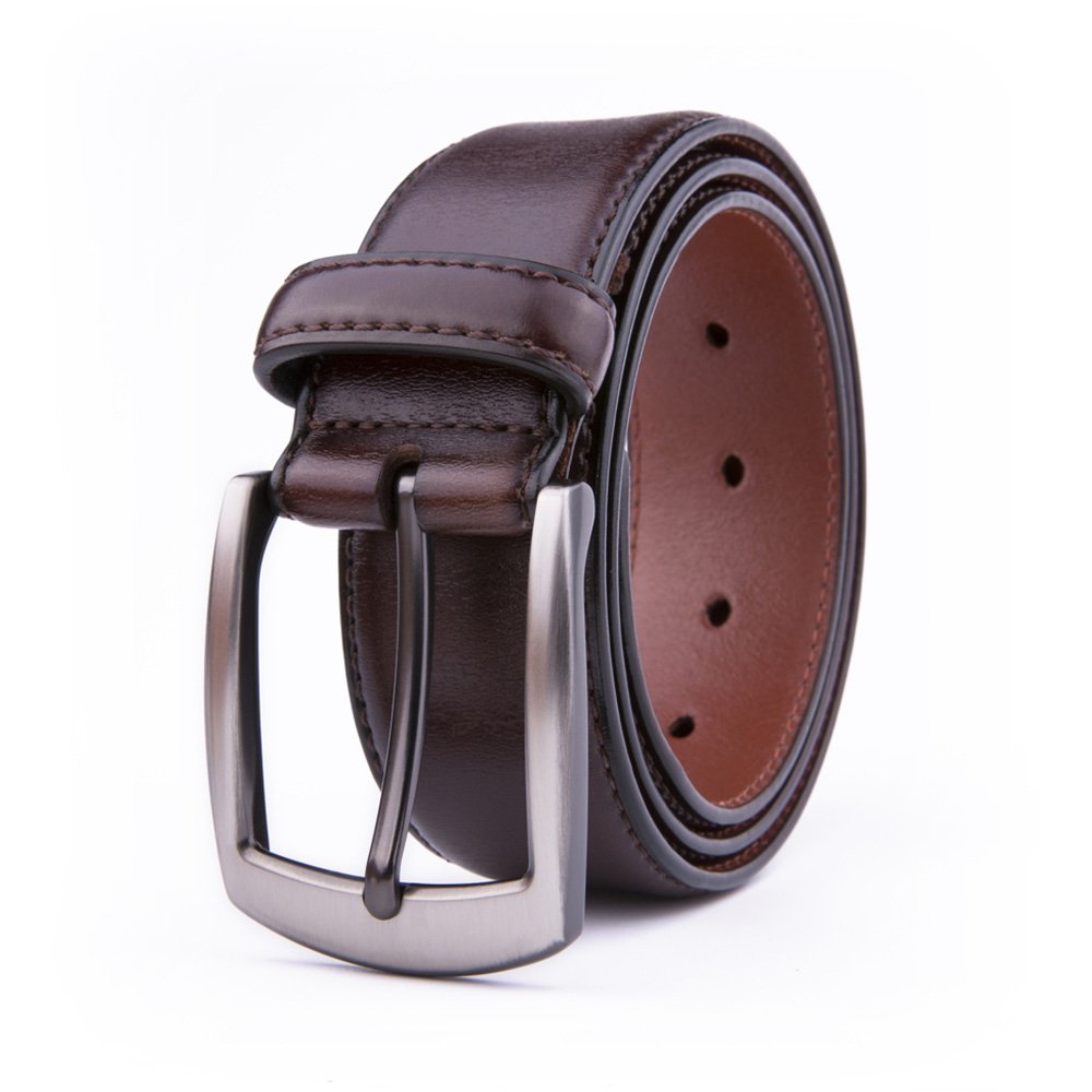Wide Black Dress Full Grain Mens Leather Belt LA2069 - Image 7