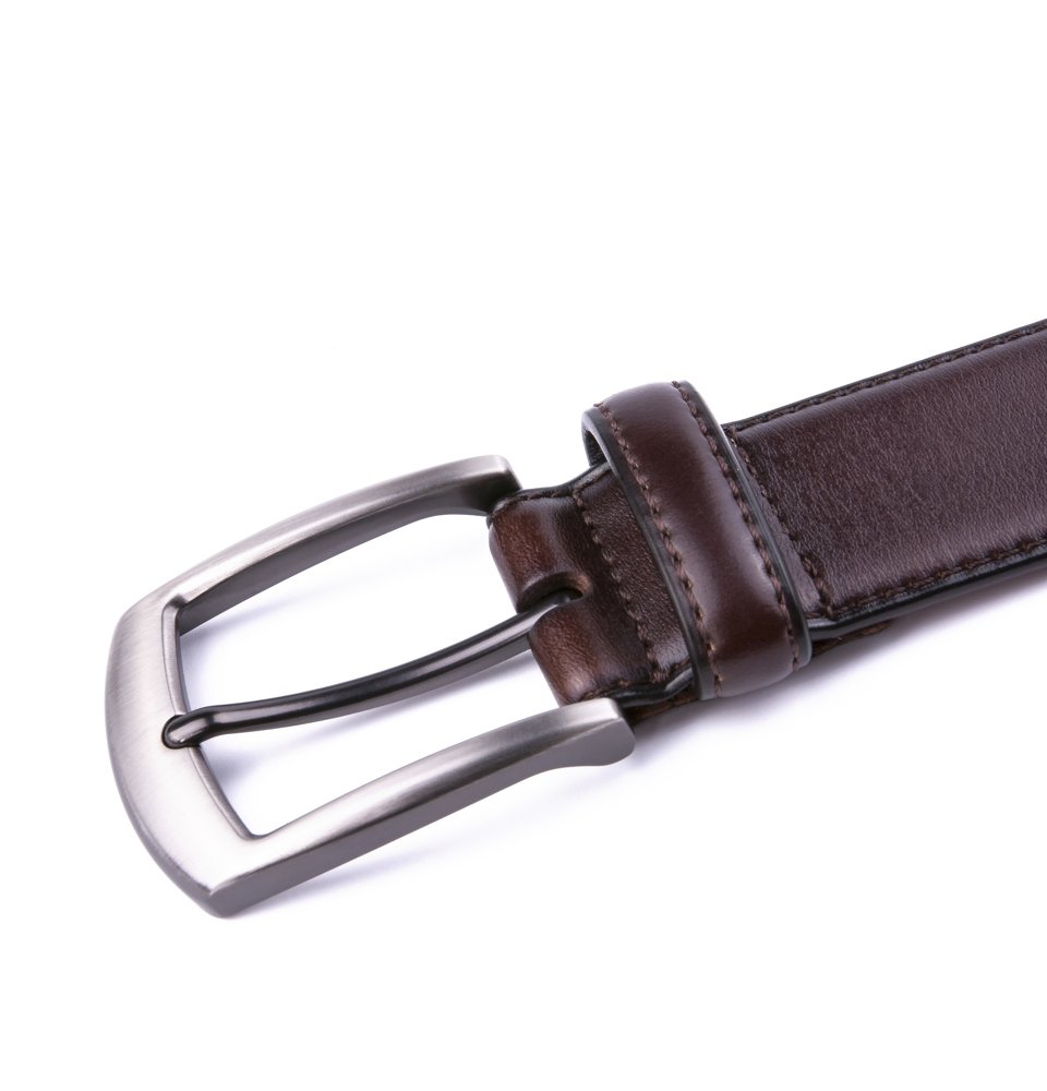 Wide Black Dress Full Grain Mens Leather Belt LA2069 - Image 9