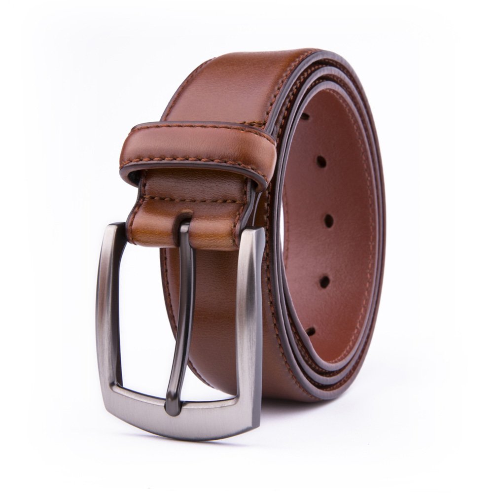 Wide Black Dress Full Grain Mens Leather Belt LA2069 - Image 11