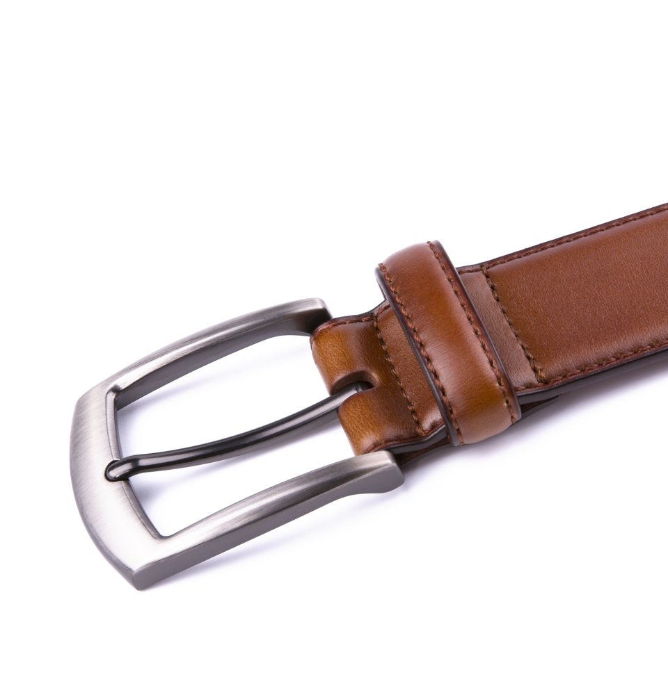 Wide Black Dress Full Grain Mens Leather Belt LA2069 - Image 13