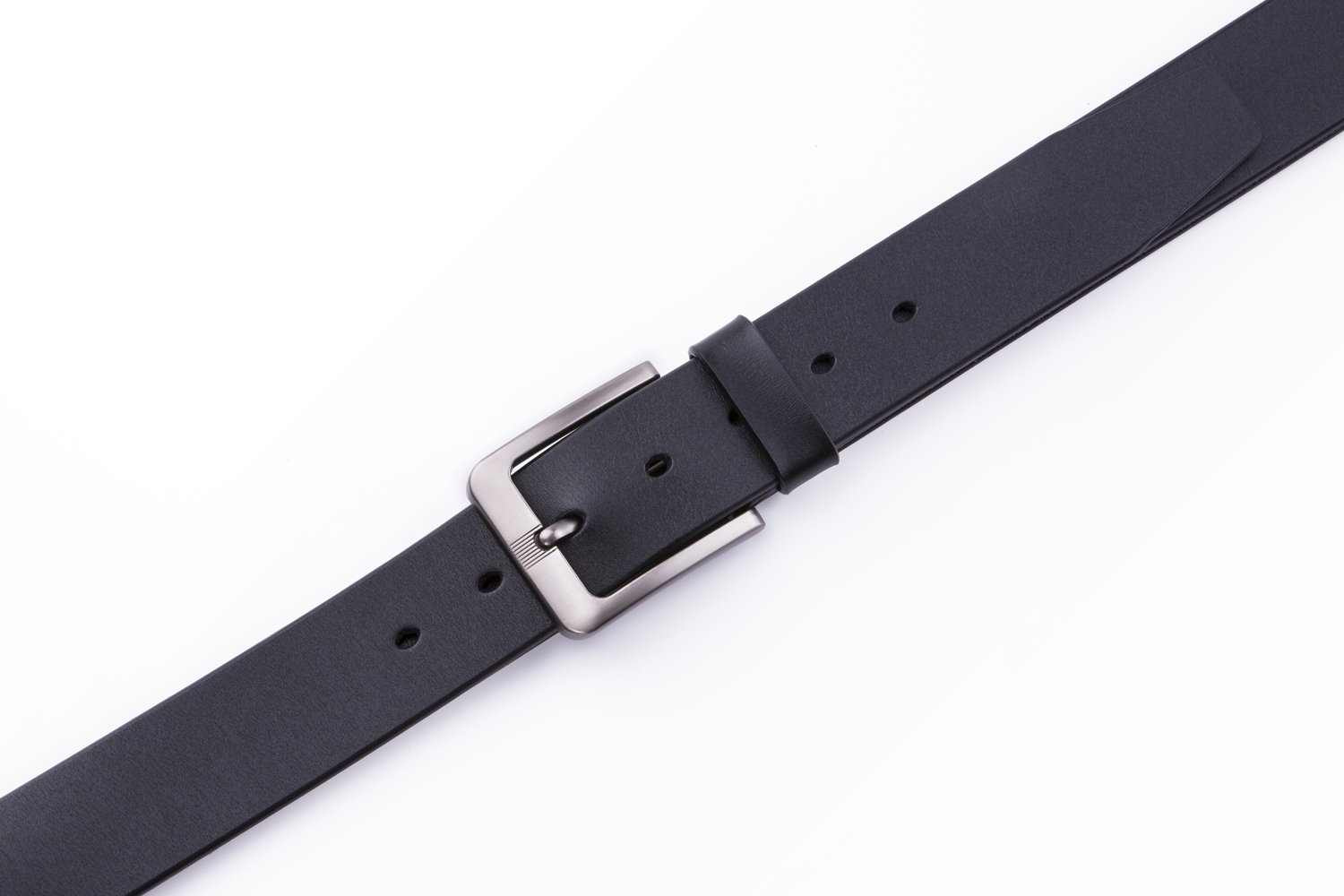 Wide Casual Dress Black Full Grain Genuine Leather Belt for Men LA2070 - Image 6
