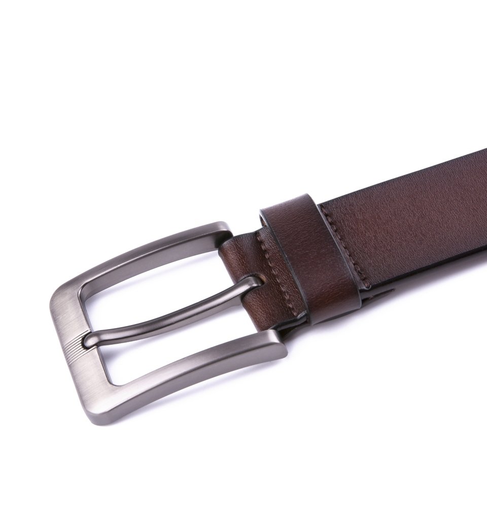 Wide Casual Dress Black Full Grain Genuine Leather Belt for Men LA2070 - Image 9