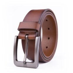 Wide Casual Dress Black Full Grain Genuine Leather Belt for Men LA2070