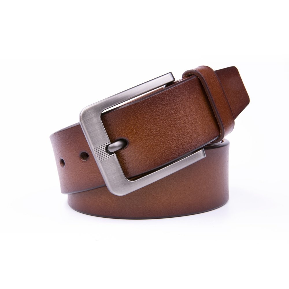 Wide Casual Dress Black Full Grain Genuine Leather Belt for Men LA2070 - Image 12