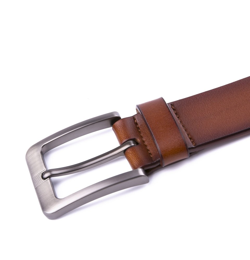 Wide Casual Dress Black Full Grain Genuine Leather Belt for Men LA2070 - Image 13