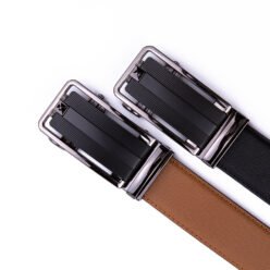 Alternative view of Dress Black Mens Genuine Leather Belt Slide Belt LA2072