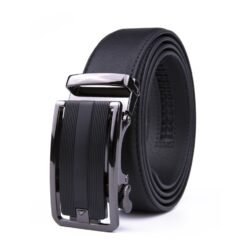 Alternative view of Dress Black Mens Genuine Leather Belt Slide Belt LA2072