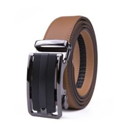 Dress Black Mens Genuine Leather Belt Slide Belt LA2072