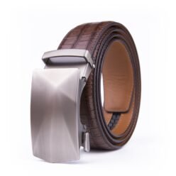 Crocodile Debossed Genuine Leather Belt Slide Belt LA2076