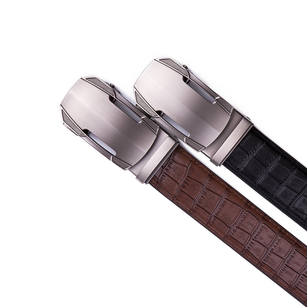 Croc‑Embossed Leather Ratchet Belt LA2077 - Image 2