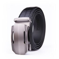 Alternative view of Croc‑Embossed Leather Ratchet Belt LA2077