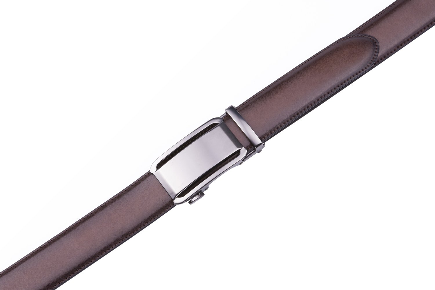 Dress Black Genuine Leather Belt Ratchet Automatic Buckle Belt LA2078 - Image 10