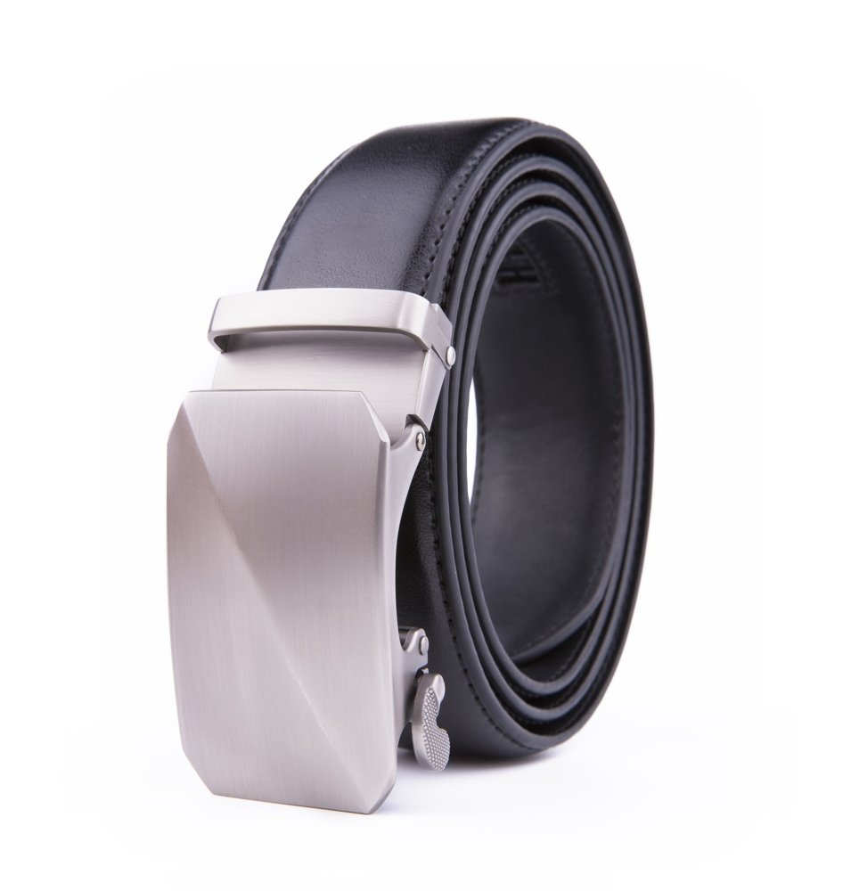 Leather Mens Belts Ratchet Automatic Buckle Belt LA2079 - Image 3