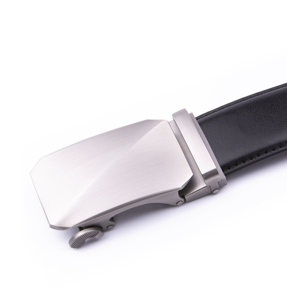 Leather Mens Belts Ratchet Automatic Buckle Belt LA2079 - Image 5