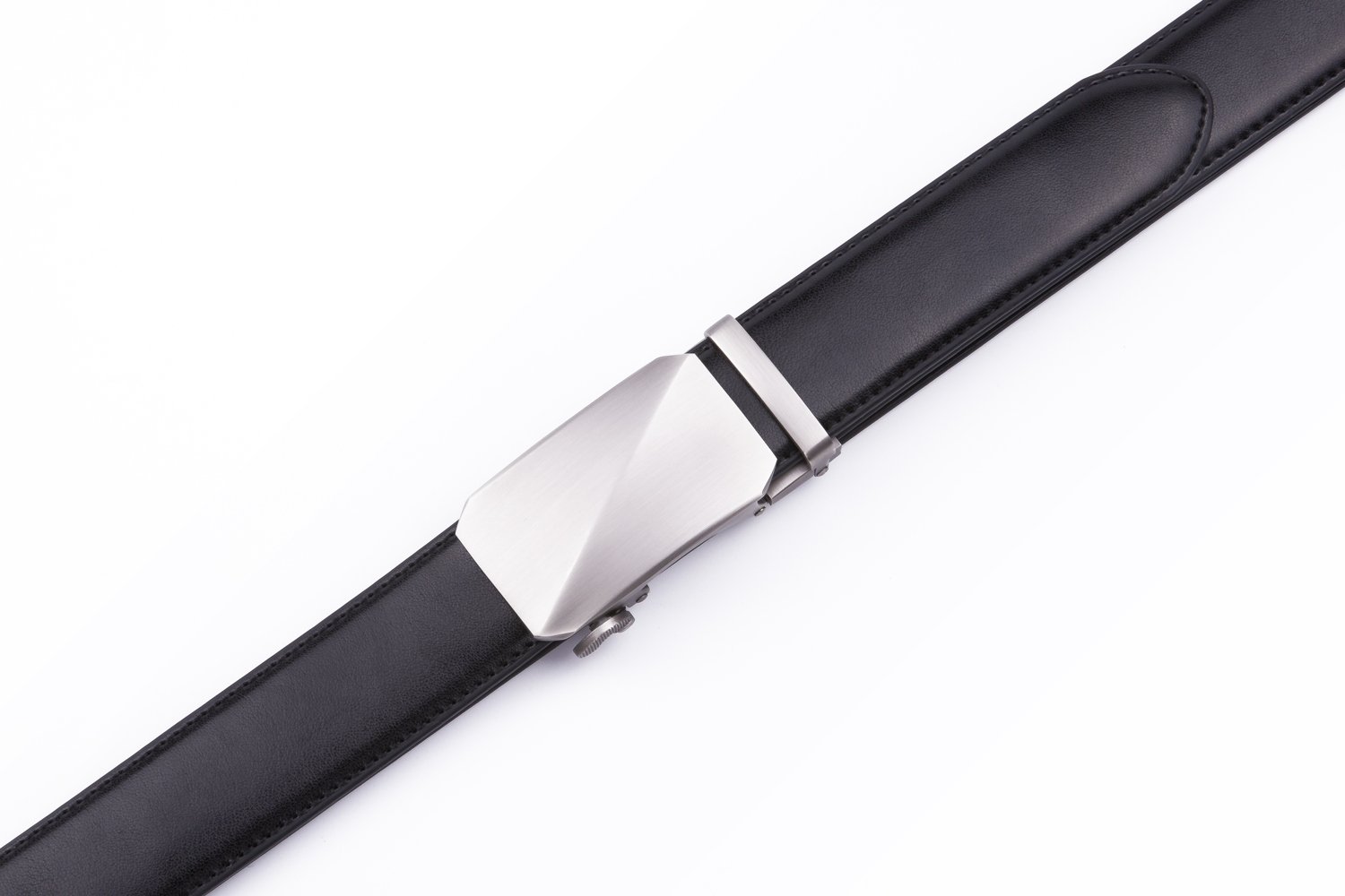 Leather Mens Belts Ratchet Automatic Buckle Belt LA2079 - Image 6