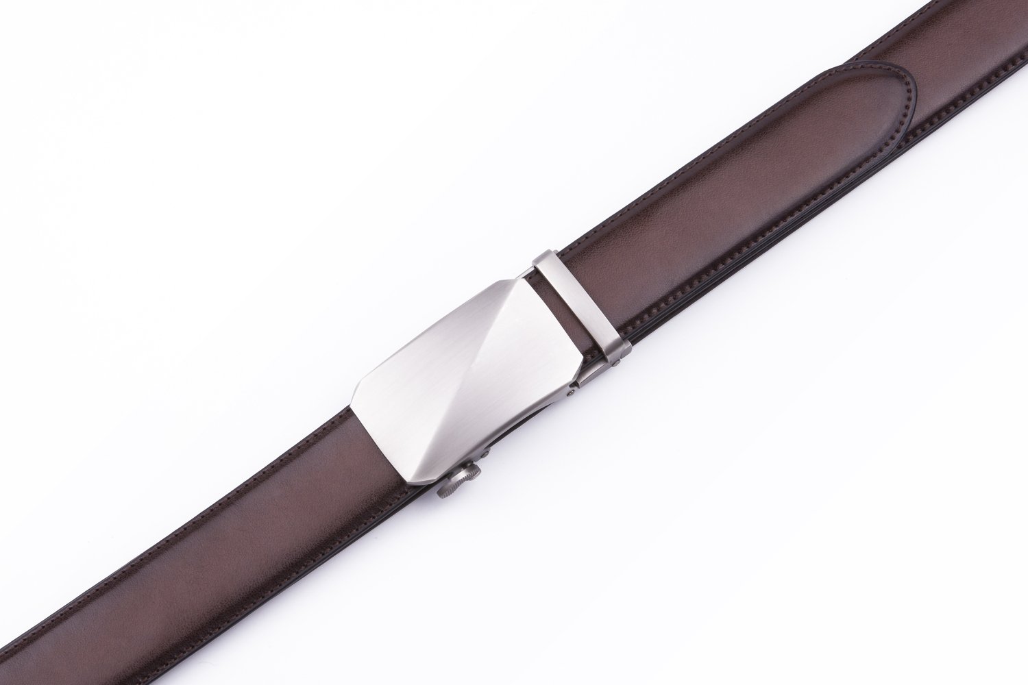 Leather Mens Belts Ratchet Automatic Buckle Belt LA2079 - Image 10