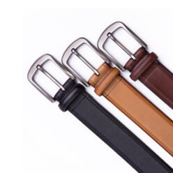 Alternative view of Wide Retro Casual Vintage Mens Genuine Leather Belt LA2080