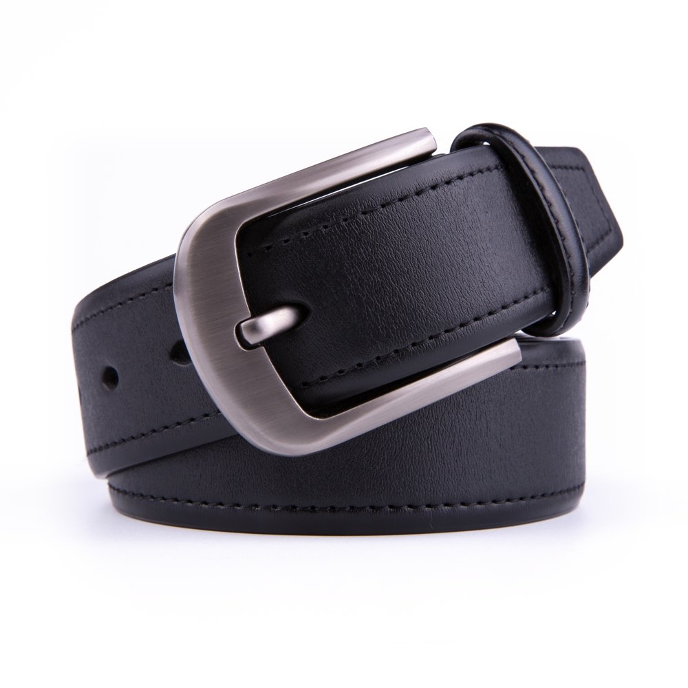 Wide Retro Casual Vintage Mens Genuine Leather Belt LA2080 - Image 3
