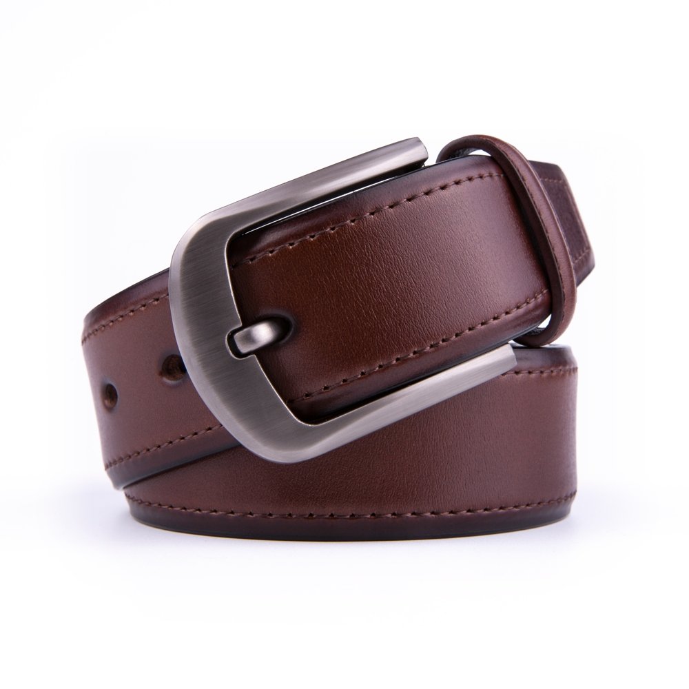 Wide Retro Casual Vintage Mens Genuine Leather Belt LA2080 - Image 7