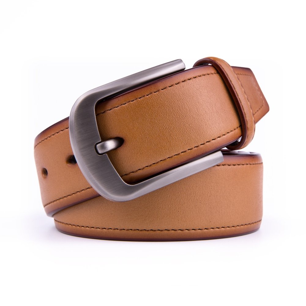 Wide Retro Casual Vintage Mens Genuine Leather Belt LA2080 - Image 11