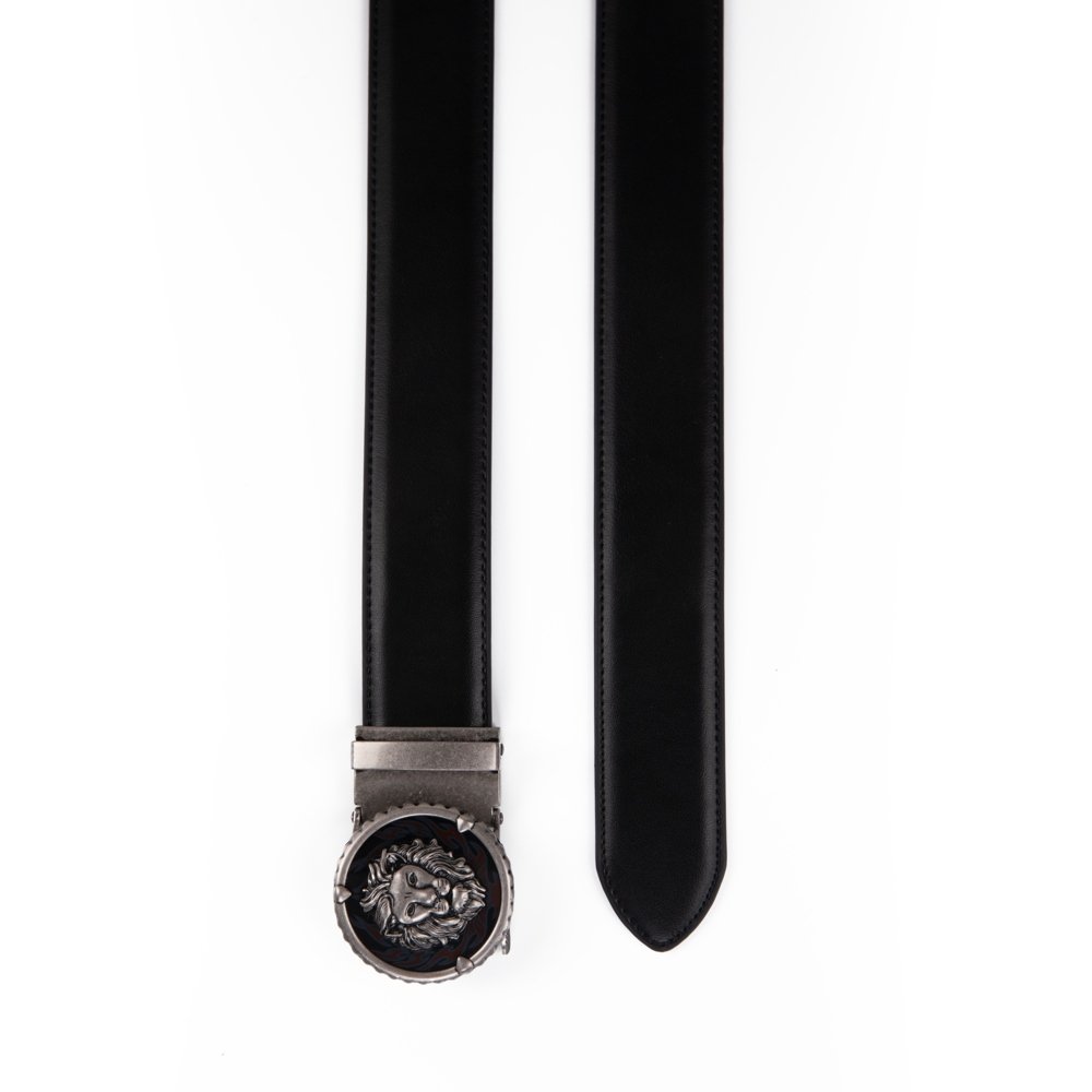Black Lion Retro Western Automatic Mens Leather Belt - Image 5