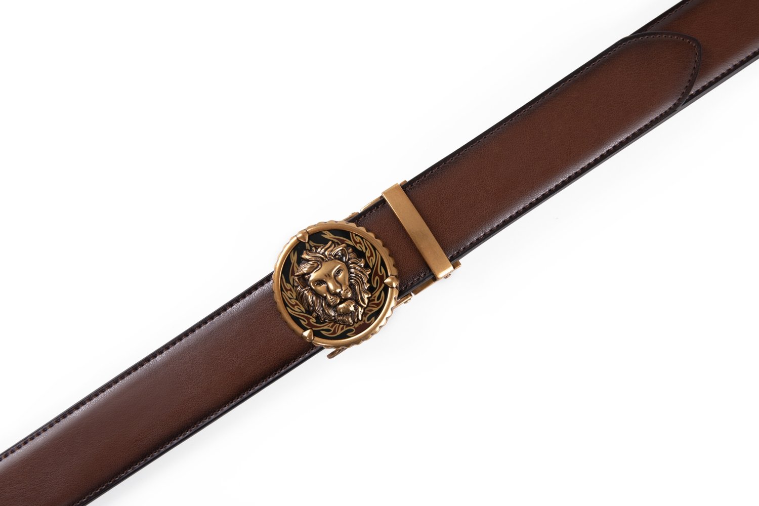 Black Lion Retro Western Automatic Mens Leather Belt - Image 10