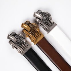Alternative view of Big Eagle Automatic Buckle Ratchet Black Mens Leather Belt LA2083