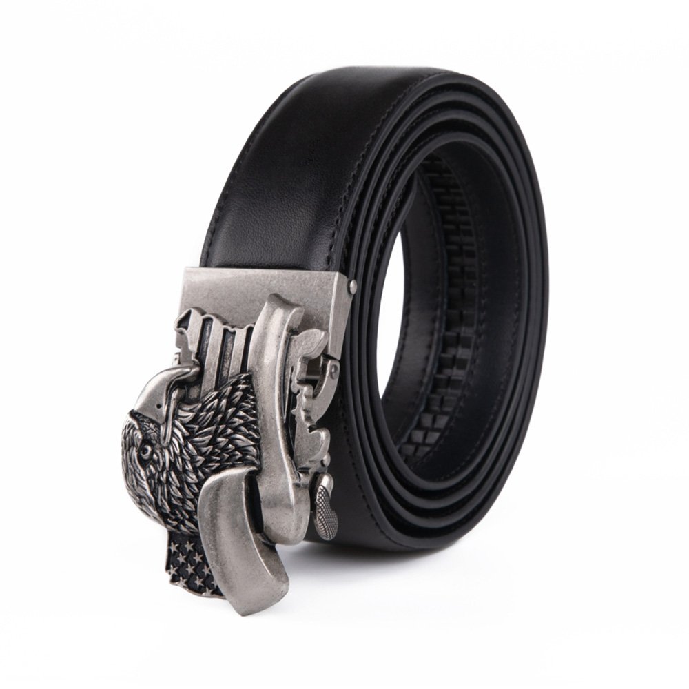 Mens Leather Ratchet Belt -Big Eagle | LA2083