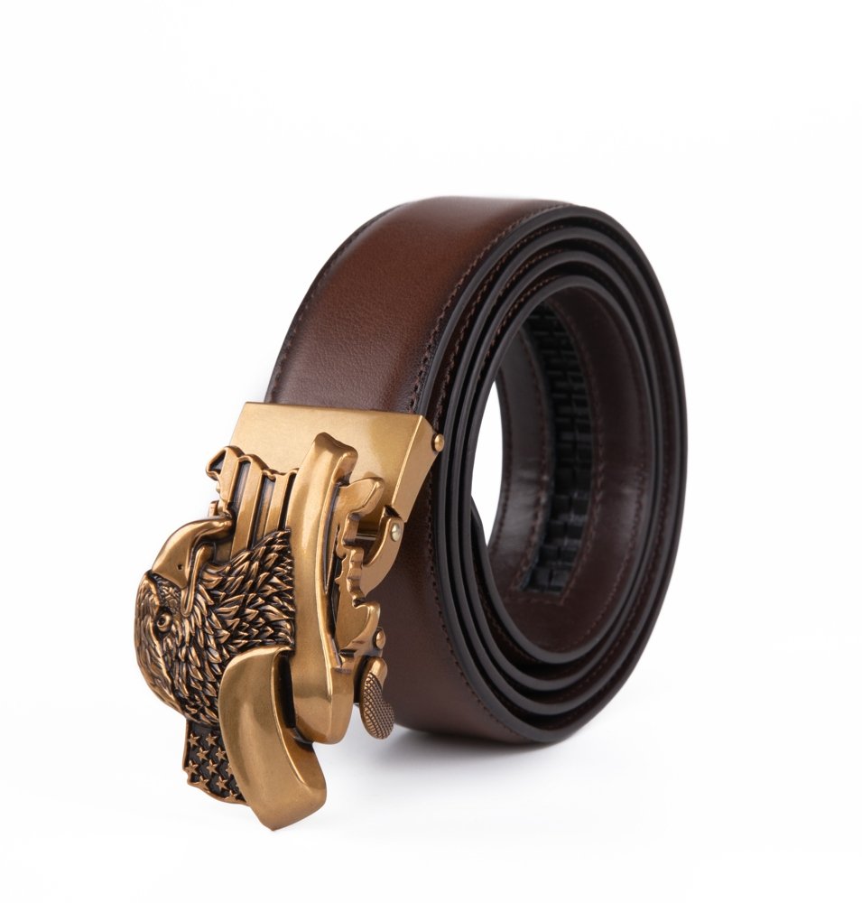 Mens Leather Ratchet Belt -Big Eagle | LA2083 - Image 7