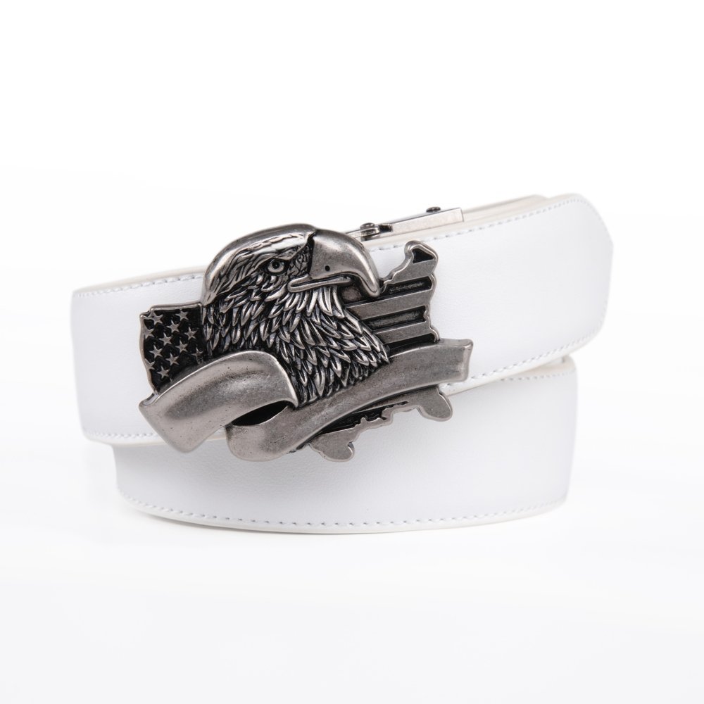 Mens Leather Ratchet Belt -Big Eagle | LA2083 - Image 12