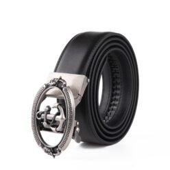 Black Anchor Automatic Buckle Ratchet Mens Leather Belt LA2084