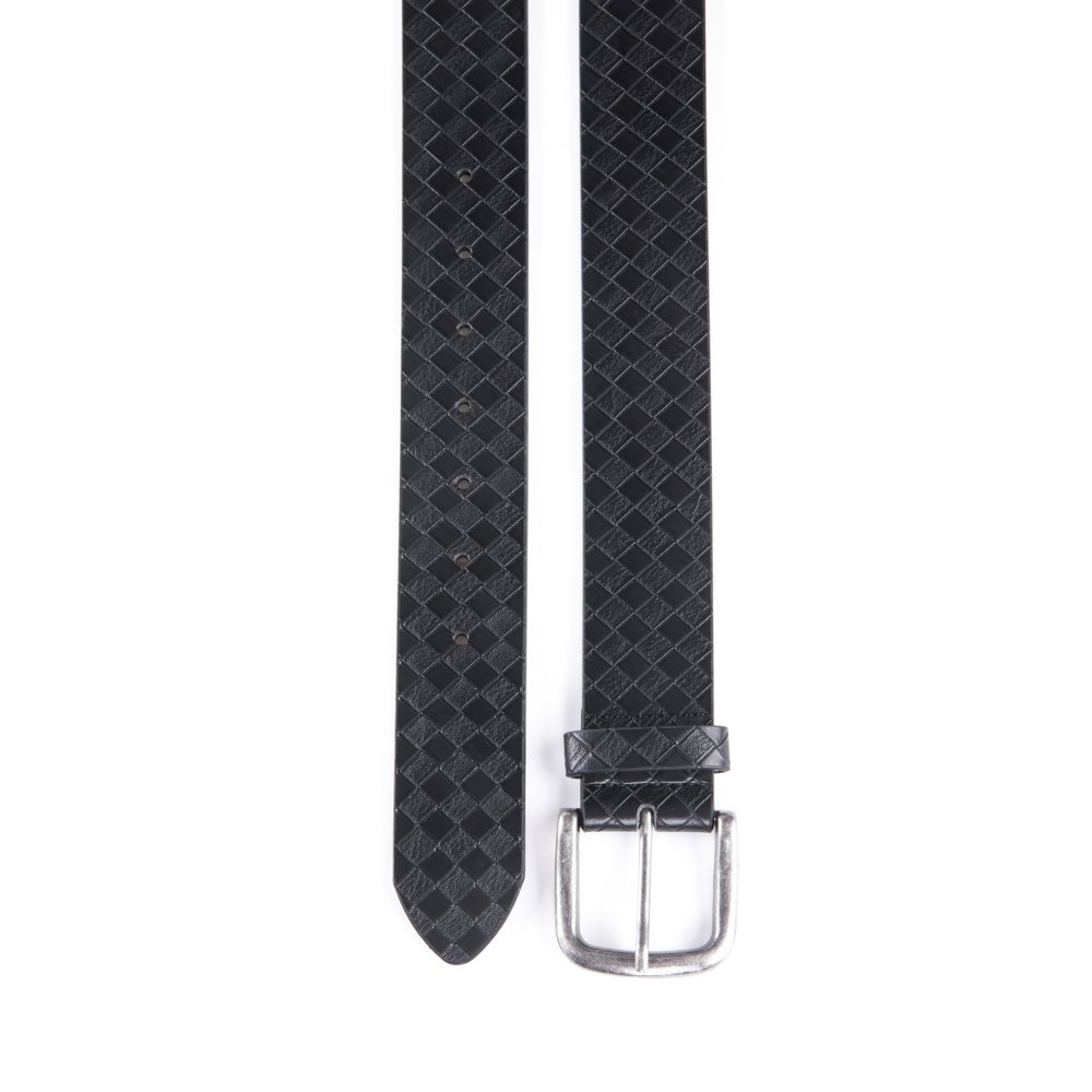 Vintage Antique Lattice Embossed PU Leather Mens Belts LA2086 - Image 5