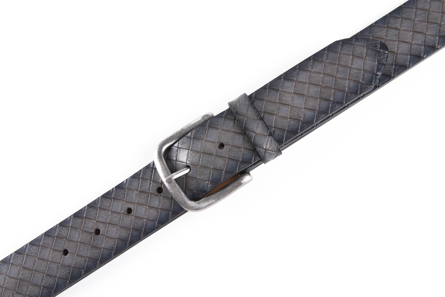 Vintage Antique Lattice Embossed PU Leather Mens Belts LA2086 - Image 18