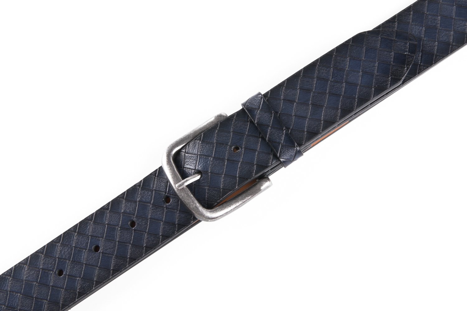 Vintage Antique Lattice Embossed PU Leather Mens Belts LA2086 - Image 26