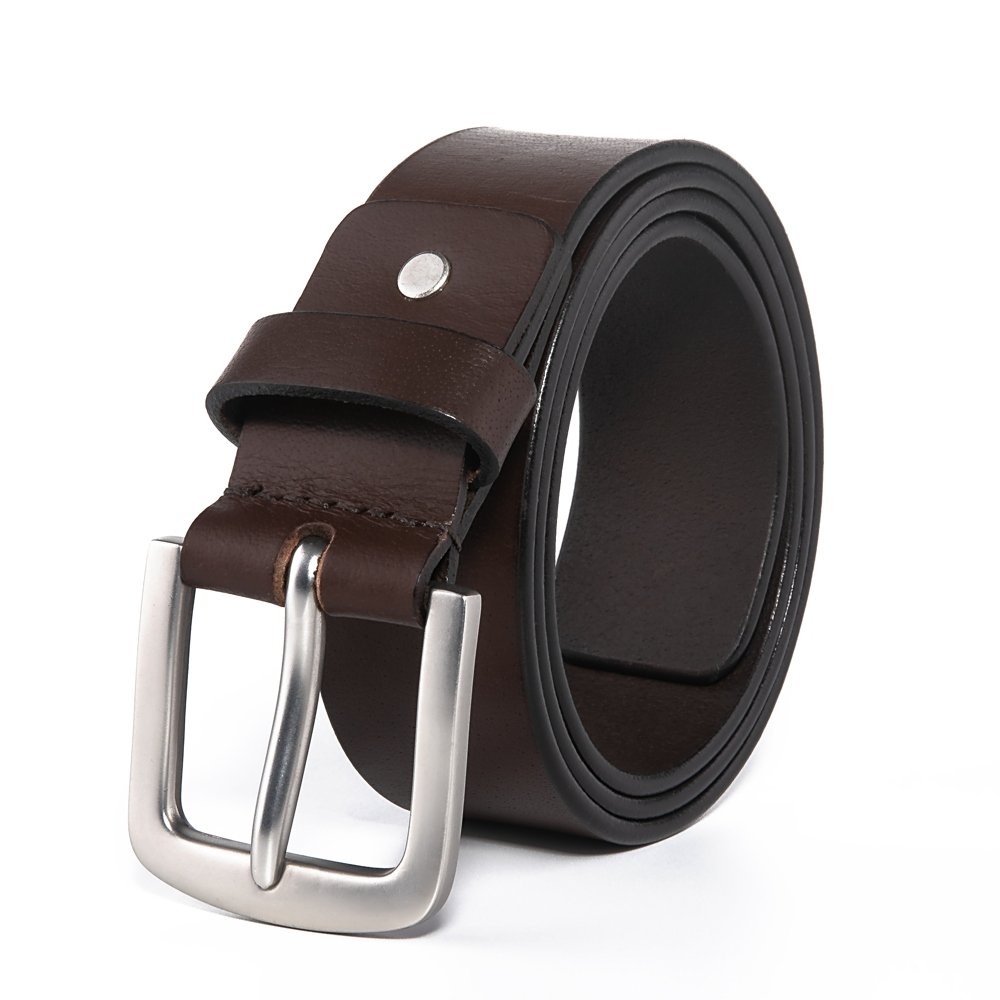 Top Grain Leather Single Prong Buckle Belt LA2088 - Image 7