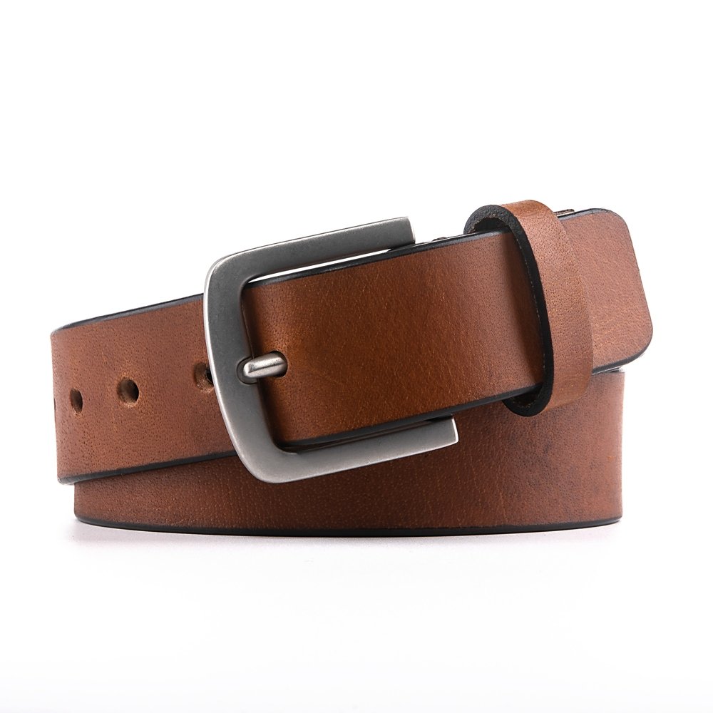 Top Grain Leather Single Prong Buckle Belt LA2088 - Image 12