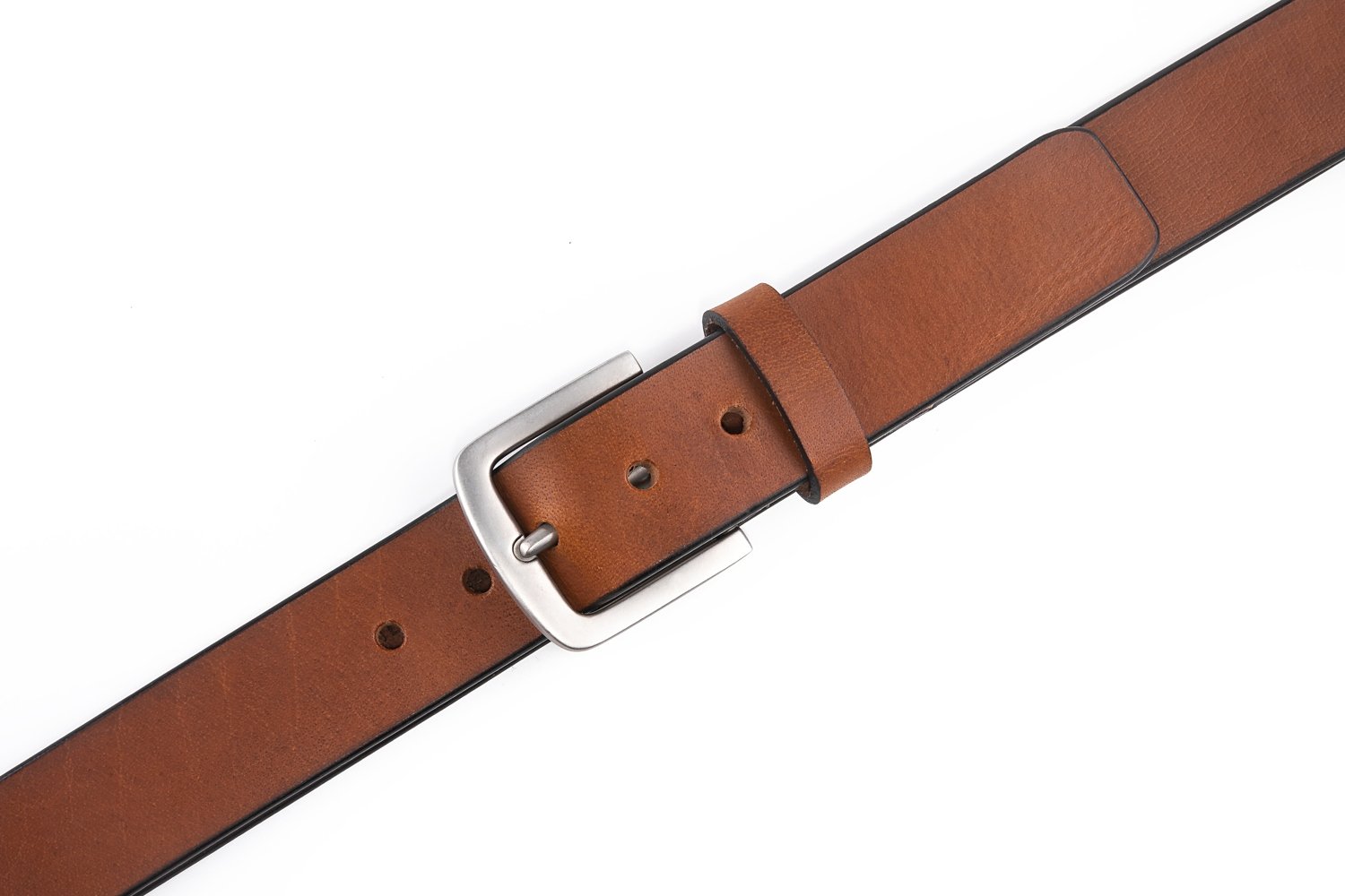 Top Grain Leather Single Prong Buckle Belt LA2088 - Image 14