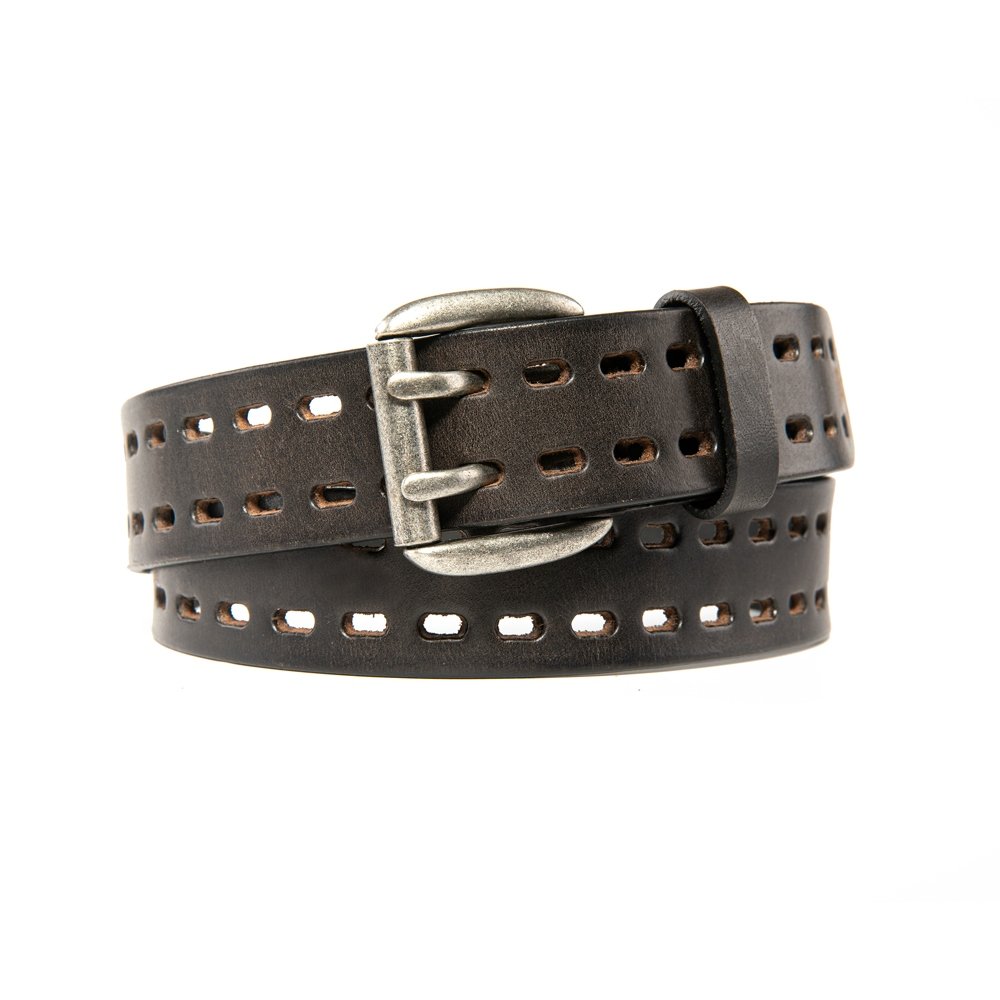 Distressed Leather Double‑Prong Belt LA2089 - Image 3