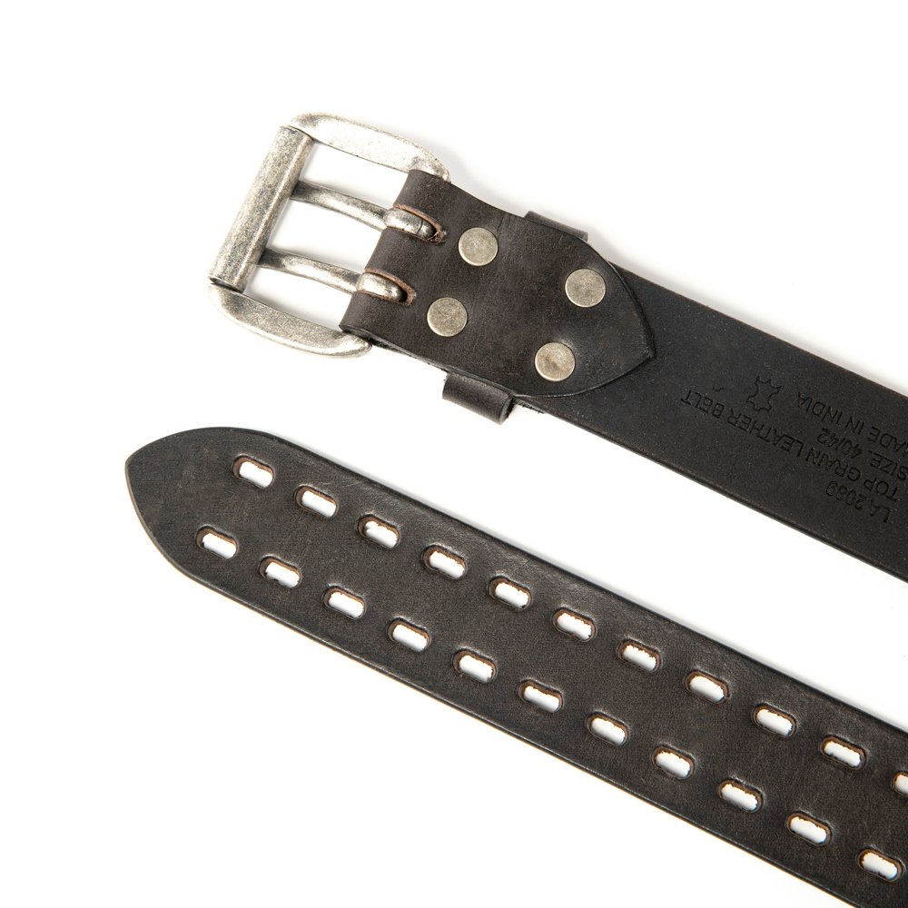 Distressed Leather Double‑Prong Belt LA2089 - Image 4