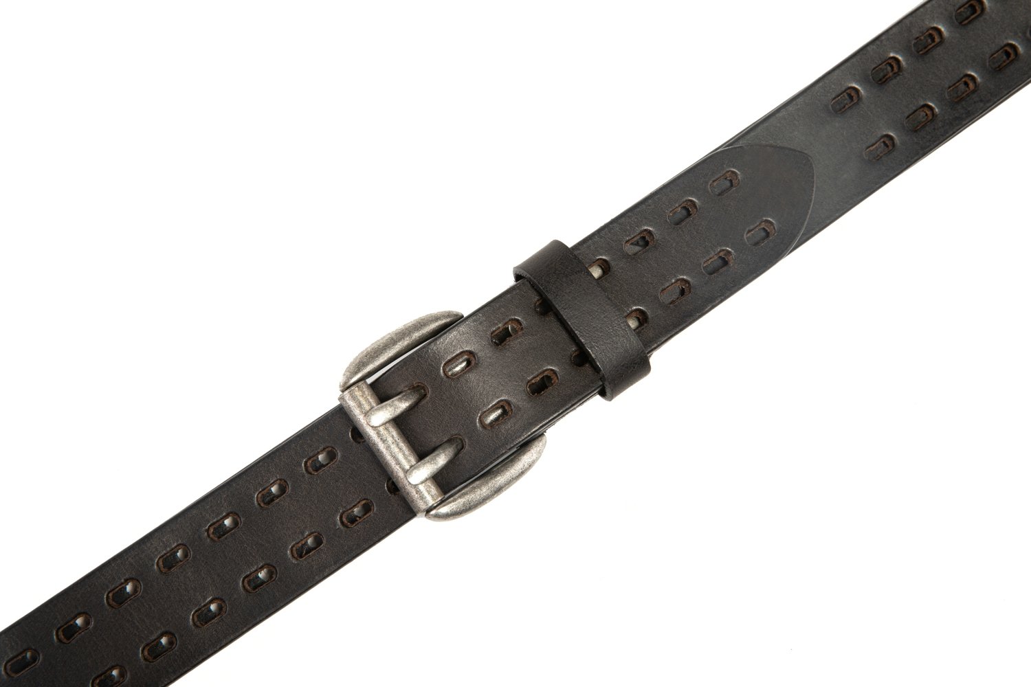 Distressed Leather Double‑Prong Belt LA2089 - Image 5