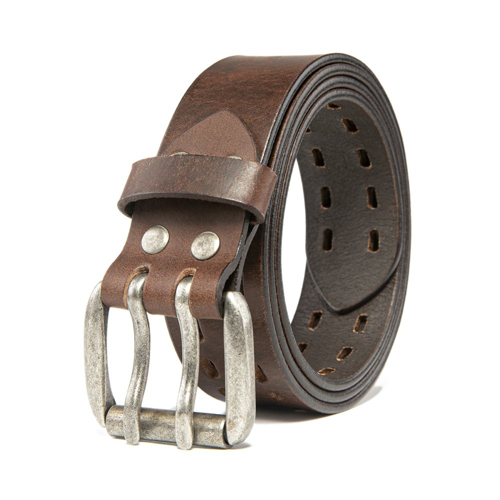 Distressed Leather Double‑Prong Belt LA2089 - Image 6